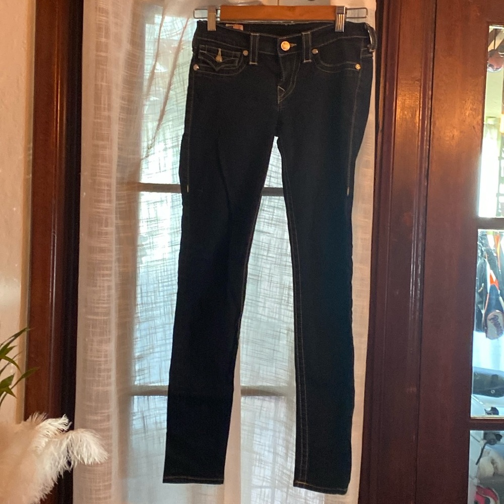 True Religion White Stitch Jeans - Gem